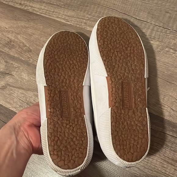 Ralph Lauren Canvas Sneaker White Shoe size 7 - Picture 6 of 10